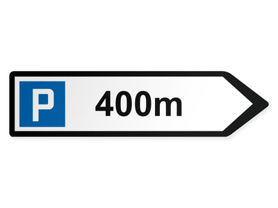 wegweiser-rechts-mittel-distanz-zum-parkplatz